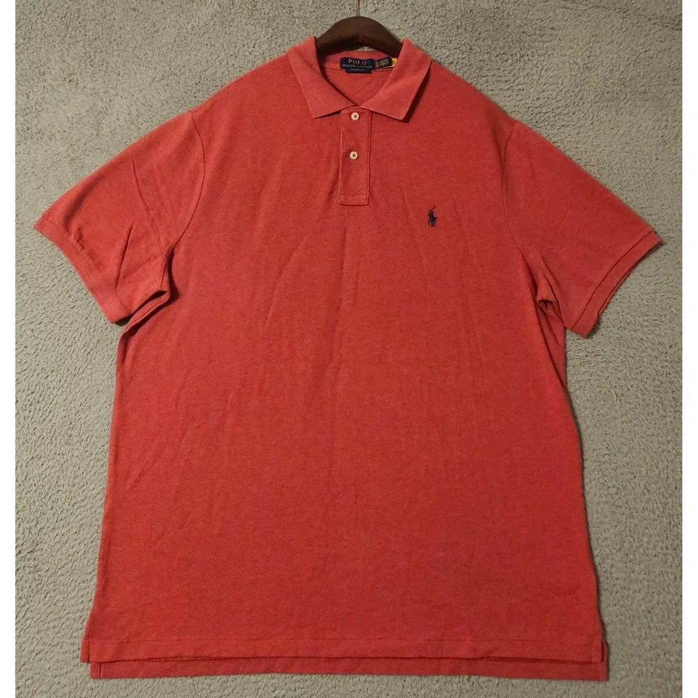 Polo Ralph Lauren Mens Classic Fit Short Sleeve Mesh Polo Shirt Red Sz XL NWOT